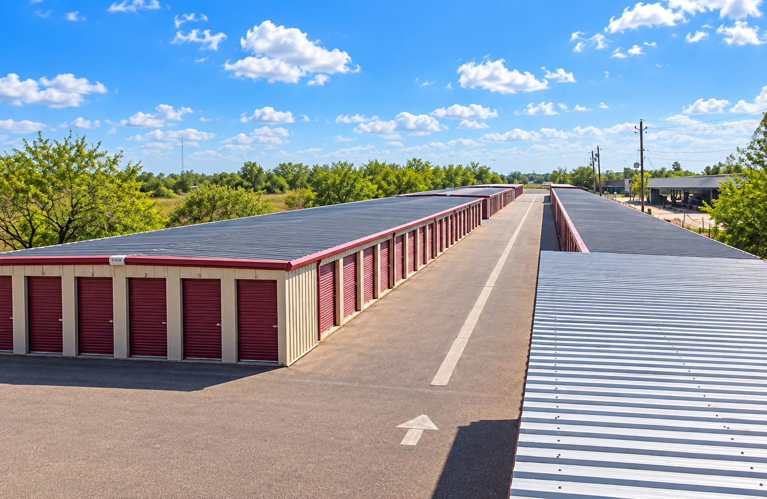 Cubic Walls Storage – Monte Cristo Facility Aerial view of drive-up self storage units at Cubic Walls Storage on Monte Cristo Road in Edinburg, Texas